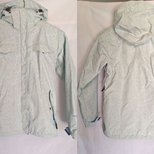 Columbia Convent Jacket Titanium Ski Snowboard Winter Coat Hooded Blue Cranes S